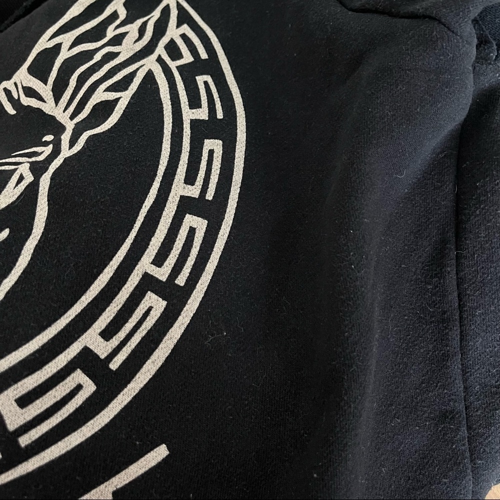 5 PREVIEW sz M Open Front Sweatshirt Black French Bulldog Salvatore Long sleeve - Picture 9 of 9